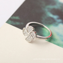 Xuping Luxury Flower Ring with Rhodium Plated